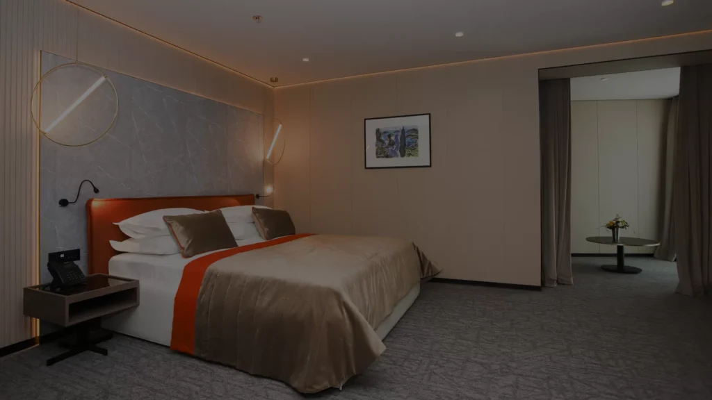A view of the Comfort seaside studio suite at Hotel Medistone in Omiš, Croatia